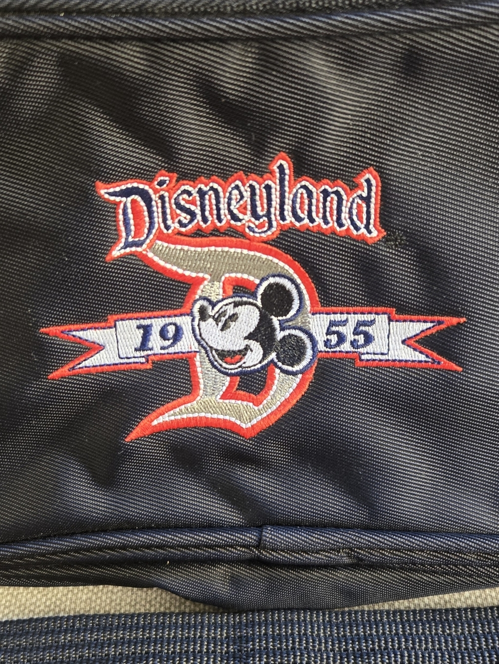 Vintage Disney Black Waist Pack with Red and White Disneyland Logo - Picture 2 of 5